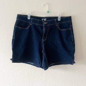 Terra & Sky Womens Straight Blue Jean Short Size 18W Casual